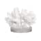 6" White Polystone Small Textured Coral Sculpture with Clear Acrylic Base